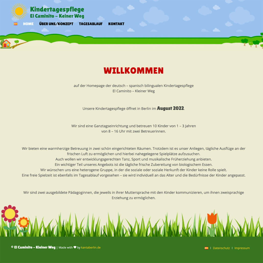 Website Caminito - Kleiner Weg